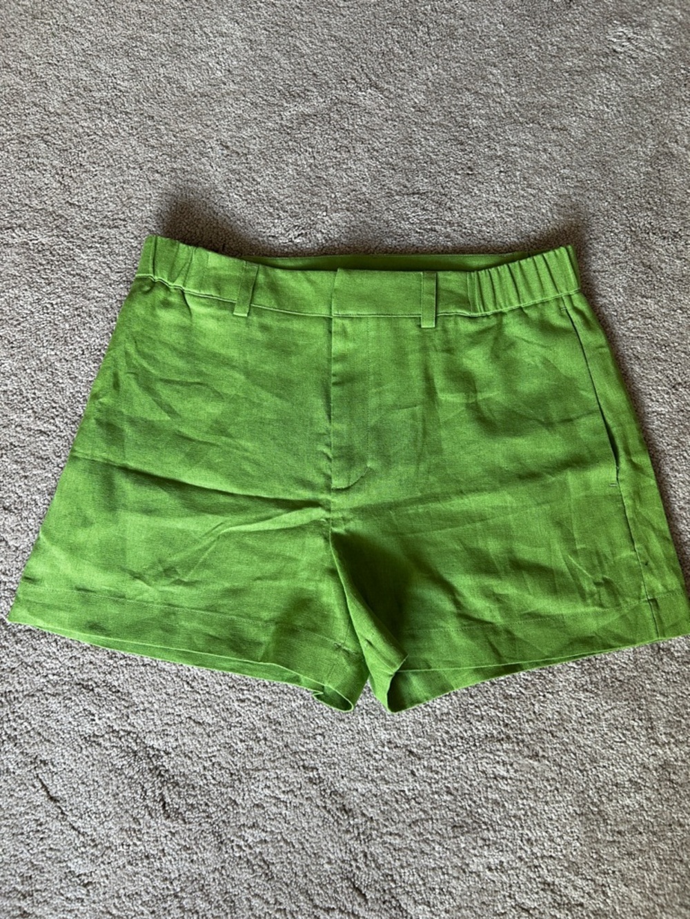 New A New Day Green Linen/ Rayon Shorts